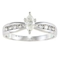 14k White Gold 1/2ct TDW Marquise Diamond Engagement Ring (H-I, SI1)