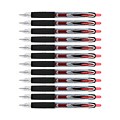 Uni-Ball Signo 207 Needle Point Retractable Red Medium Point Gel Pens (12)