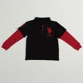 US Polo Boys Red/ Black Polo Shirt