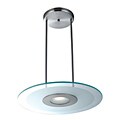 Access 'Helius' Brushed Steel with Frosted Ring 1 Light Pendant