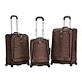Rockland Deluxe Leopard 3-piece Spinner Luggage Set