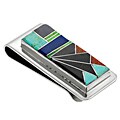 Tressa Tressa Sterling Silver Genuine Turquoise Inlay Southwest Money Clip