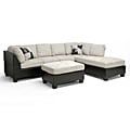 Mancini Modern Sectional Sofa and Ottoman Set