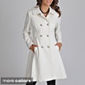 Vince Camuto Women's Wool-blend Double-breasted Coat with Silver Buttons
