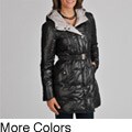 Vince Camuto Women's Belted Down-filled Coat with Hood