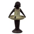 Urban Trend Resin Little Girl Copper Sculpture