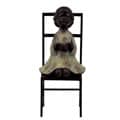 Urban Trend Resin Little Girl on The Chair Copper Large Sculpture