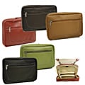 Piel Leather Convertible Travel Organizer with Three Zip-up Sections