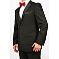 Ferrecci Men's Slim Fit Black Two-button Tuxedo