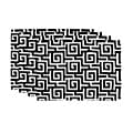 Oskar Terrace Black Geometric Placemats (Set of 4)