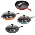 Chasseur French 2.5-quart Double-enameled Fry Pan with Glass Lid