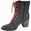 Elegant by Beston Women's 'Nercy-1' Black Lace-up Boots