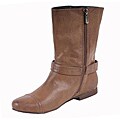 Elegant by Beston Women's 'Meley-2' Taupe Buckle Boots