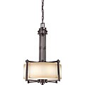 Wright Bronze with Amaretto Glass 3-light Pendant