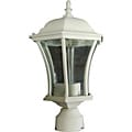 Three Light White Post Lantern