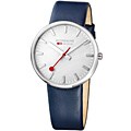 Mondaine Men's Silver and Navy Limited Edition Watch