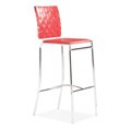 Criss Cross Red Bar Chair (Set of 2)