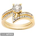 14k Gold 1ct TDW Round Diamond Bridal Ring Set (H-I, I1-I2)