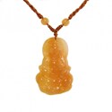 Yellow Jade Buddha Necklace (China)
