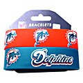 Miami Dolphins Rubber Wrist Band (Set of 2) NFL