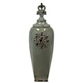 Green 20-inch Ceramic Jar with Lid