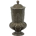 Ceramic Jar with Floral Detailing