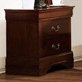 Milford Louis Phillip Warm Brown Traditional 2-drawer Nightstand