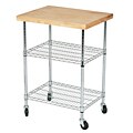Solid Maple Butcher Block Gourmet Cart