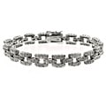 Finesque Silver Overlay Diamond Accent Panther Bracelet