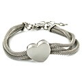 Stainless Steel Heart Mesh Bracelet