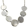 Stainless Steel Polished Disc Linked Necklace