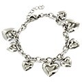 Stainless Steel Heart Charm Bracelet