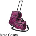 U.S. Traveler US7402Z 2-piece Exotic Zebra Print Carry-on Luggage Set