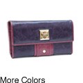 Anais Gvani Color-blocked Leather Clutch Wallet