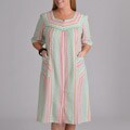 La Cera Women's Plus Seersucker Cover-up