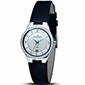 Skagen Women's Black Leather Strap Watch