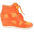 Refresh by Beston Women's 'Dakota' Orange Sneaker Booties