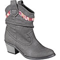 Refresh by Beston Women's 'Makay-01' Black Cowgirl Boots
