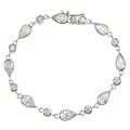 Sunstone Sterling Silver Teardrop Tennis Bracelet Made with SWAROVSKI ZIRCONIA