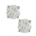 Sunstone 925 Sterling Silver Round-cut Solitaire Earrings Made with SWAROVSKI ZIRCONIA