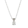 Sunstone Sterling Silver Solitaire Pendant Necklace Made with SWAROVSKI ZIRCONIA