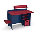 Legare Kids' 43-inch Navy/ Red Desk with File Cart