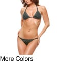 1 Sol Swimwear Women's 'Leo' Laser Cut Triangle Bikini/ Bottoms