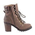 Blossom by Beston Women's 'Alpha-1' Brown Lace-up Boots