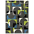 Studio 609 Geometric Design Charcoal Area Rug (5' x 7')