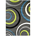 Studio 605 Geometric Design Charcoal Area Rug (5' x 7')
