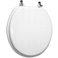 Trimmer Engraved Panel Design Wood Toilet Seat
