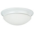 Two Light White Twist on Opal Flush Mount