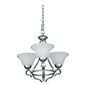 Three Light Satin Nickel Chandelier