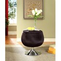 Occasional Chocolate Microfiber Swivel Stool